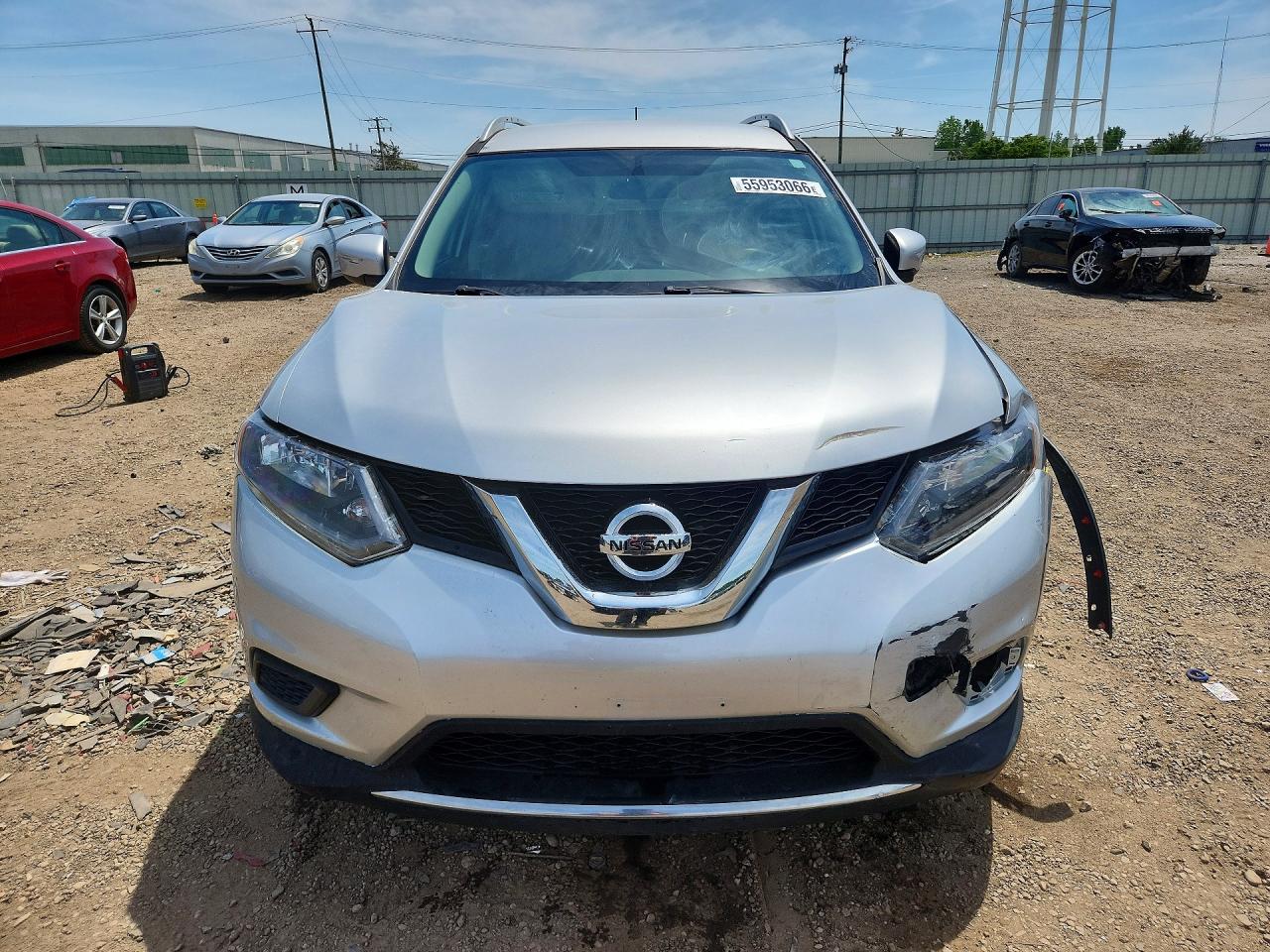 2014 Nissan Rogue Sv Silver vin: 5N1AT2MT6EC858845
