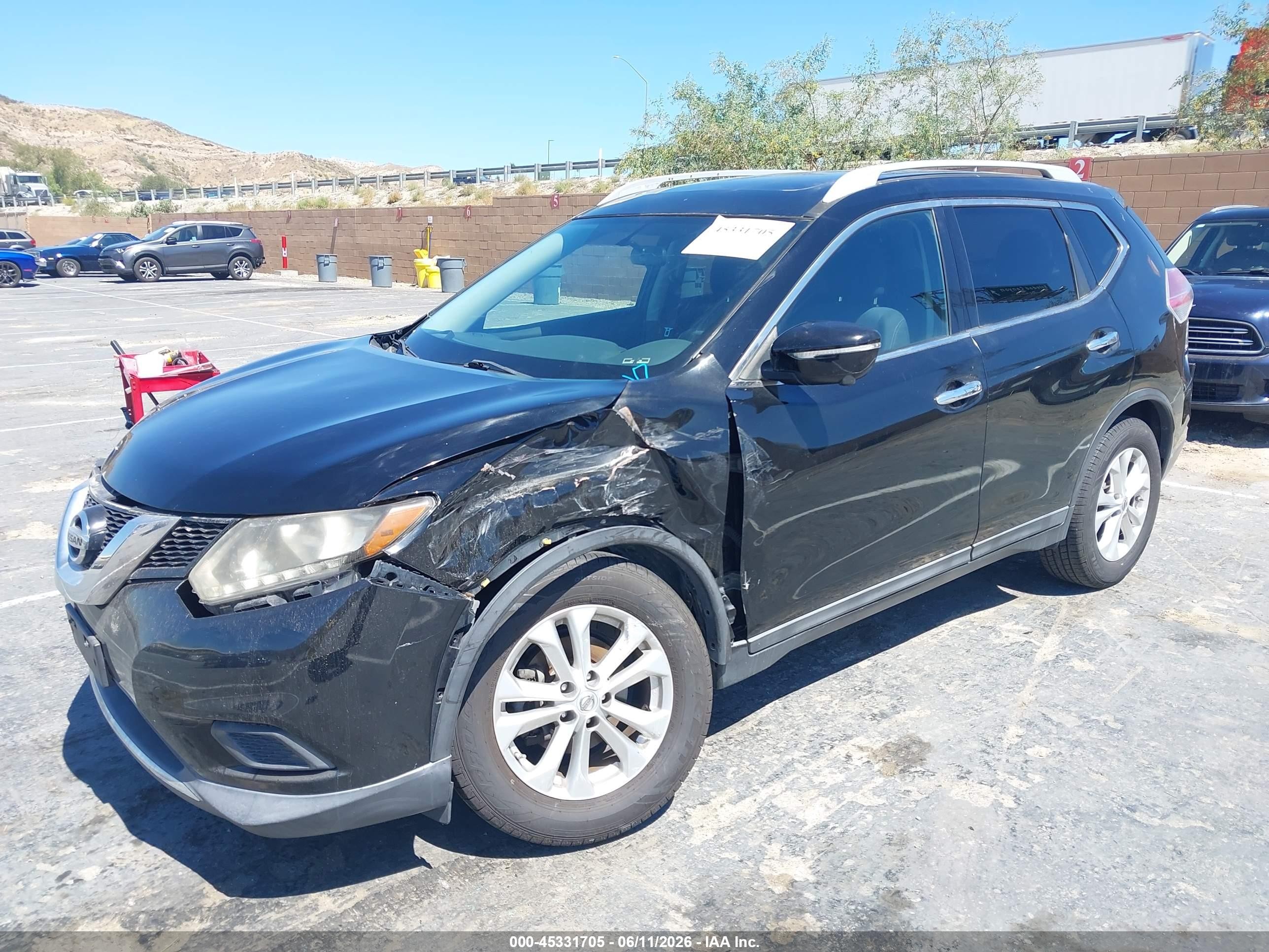 2014 Nissan Rogue S/sl/sv Black vin: 5N1AT2MT6EC859459