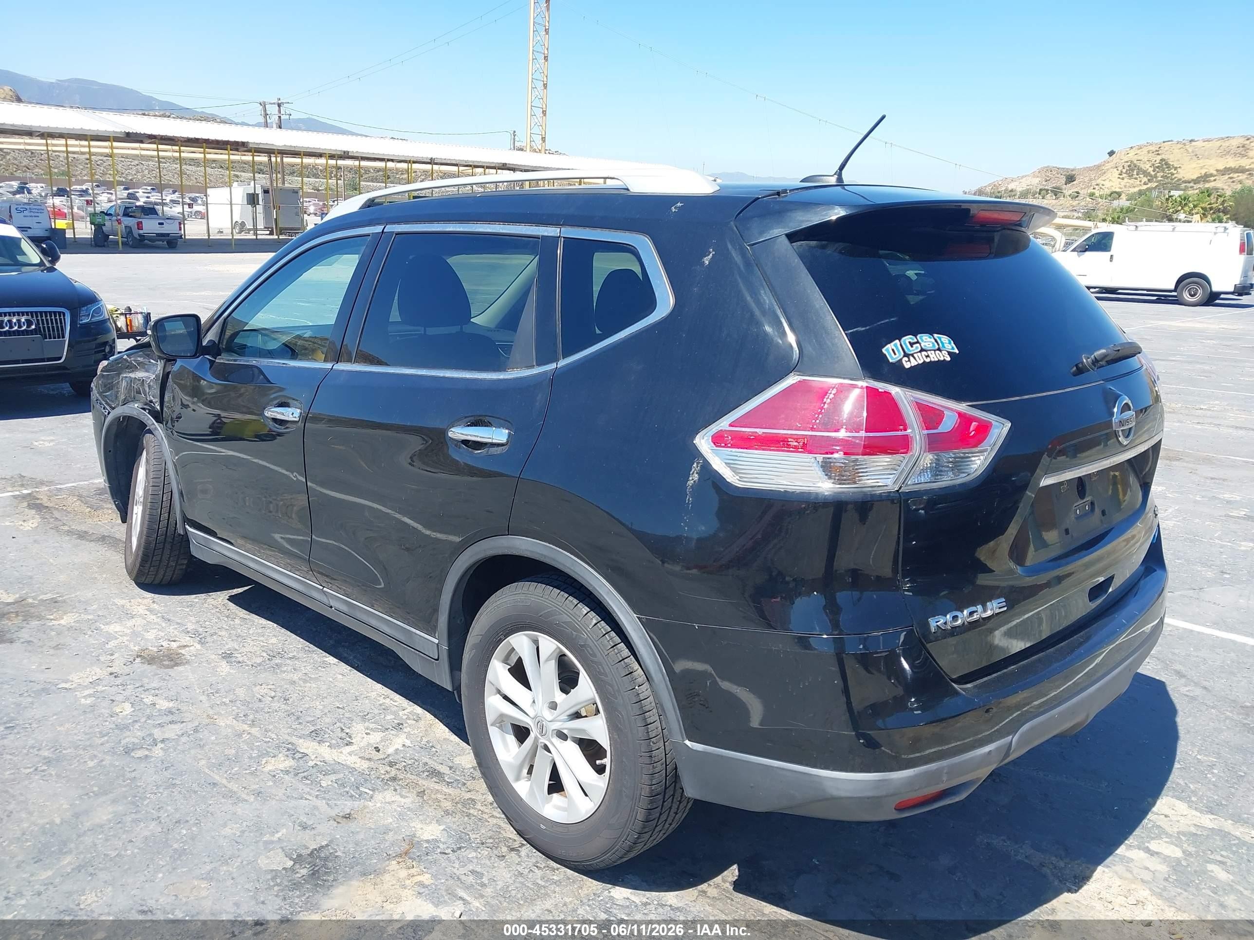 2014 Nissan Rogue S/sl/sv Black vin: 5N1AT2MT6EC859459