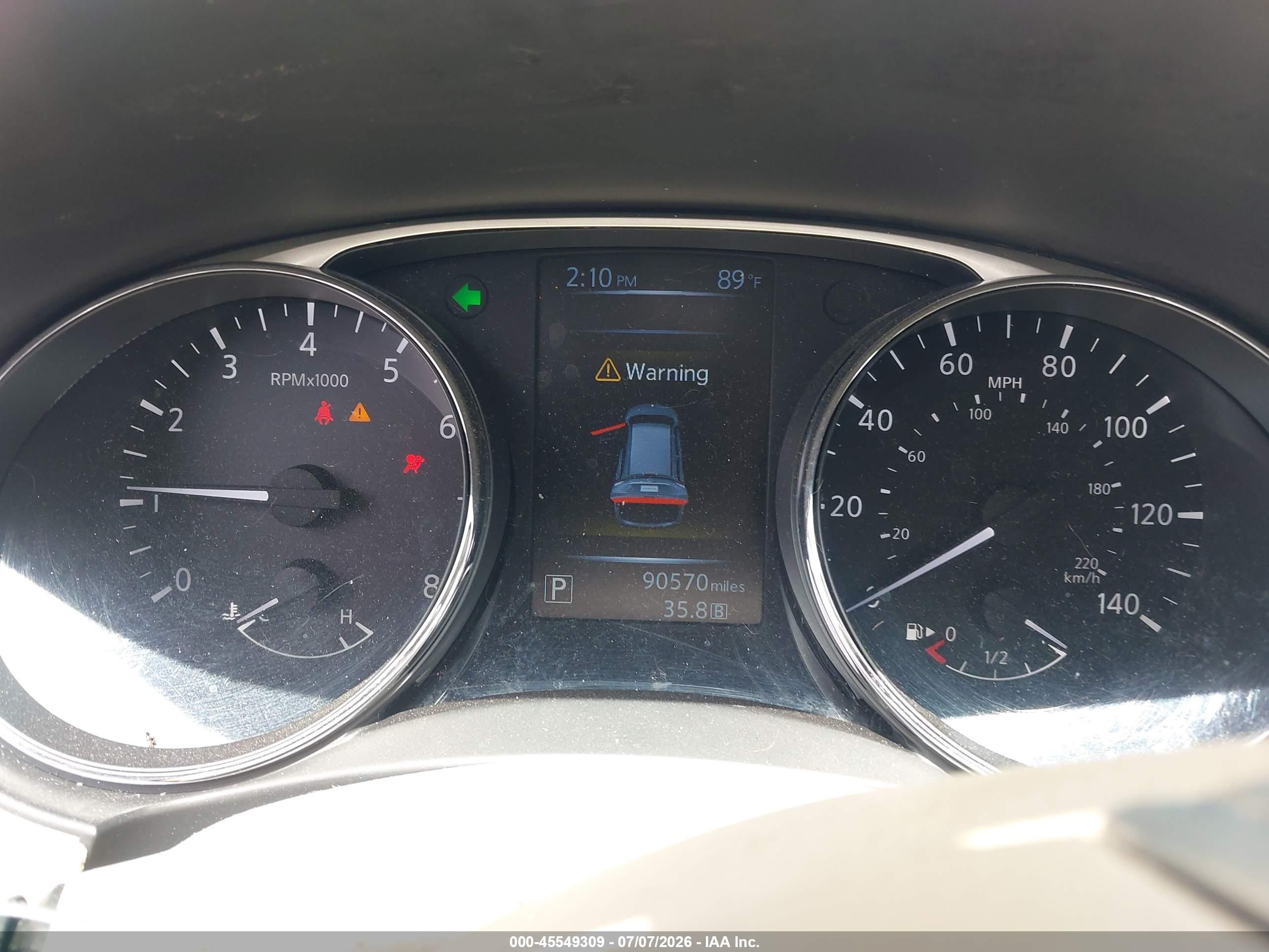 2015 Nissan Rogue Sl White vin: 5N1AT2MT6FC763879
