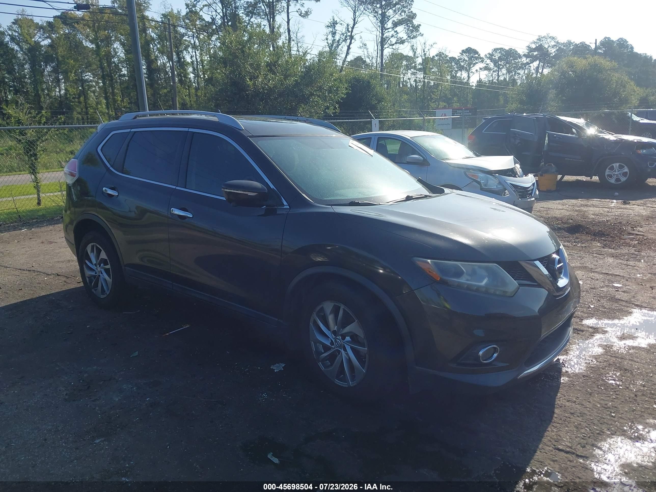2015 Nissan Rogue Sl Green vin: 5N1AT2MT6FC765566