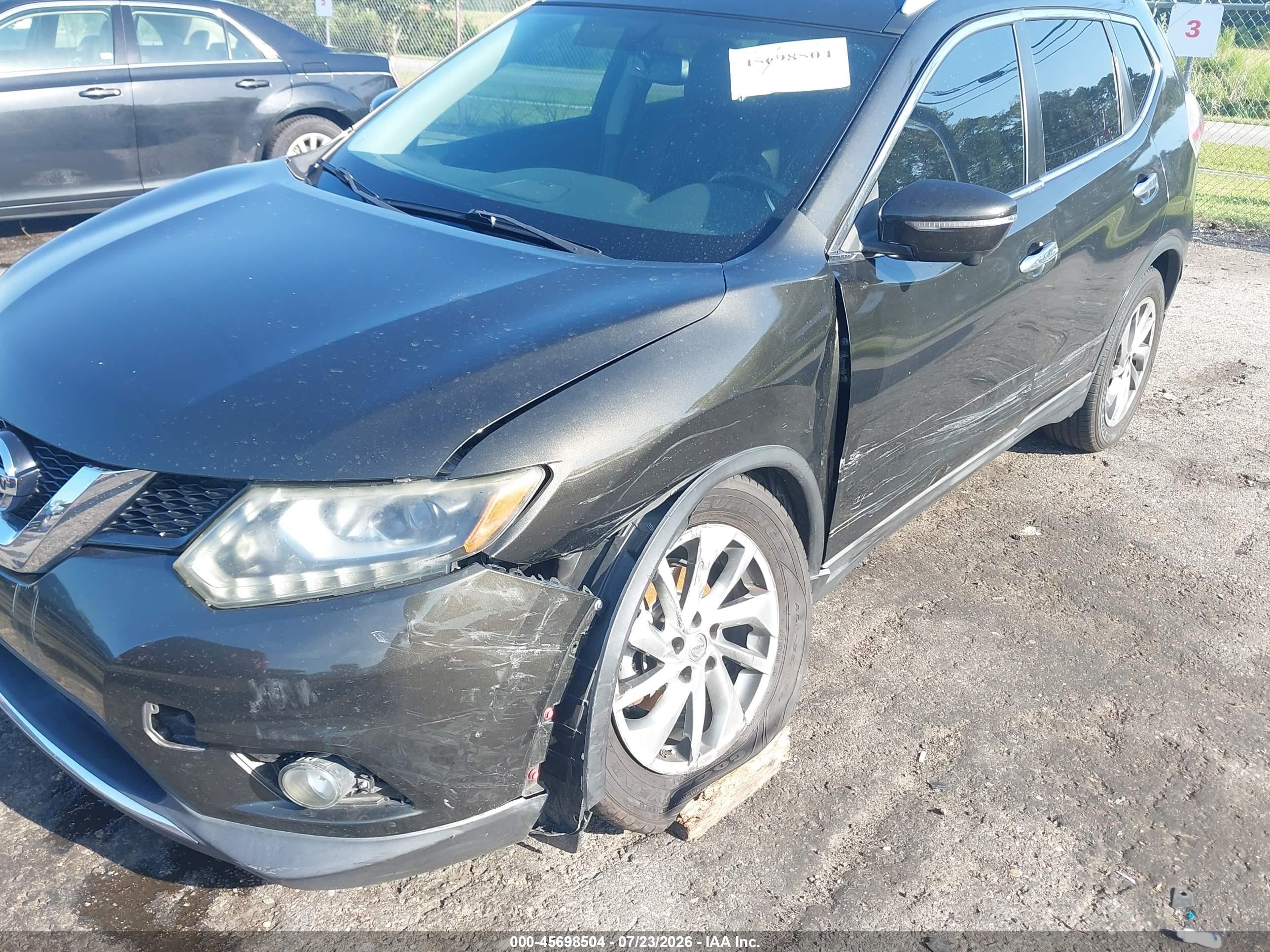 2015 Nissan Rogue Sl Green vin: 5N1AT2MT6FC765566