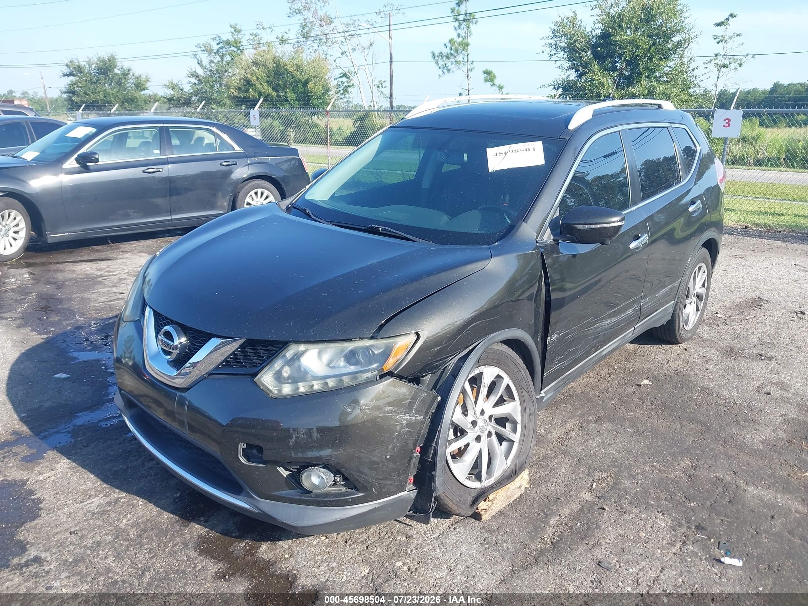 2015 Nissan Rogue Sl Green vin: 5N1AT2MT6FC765566