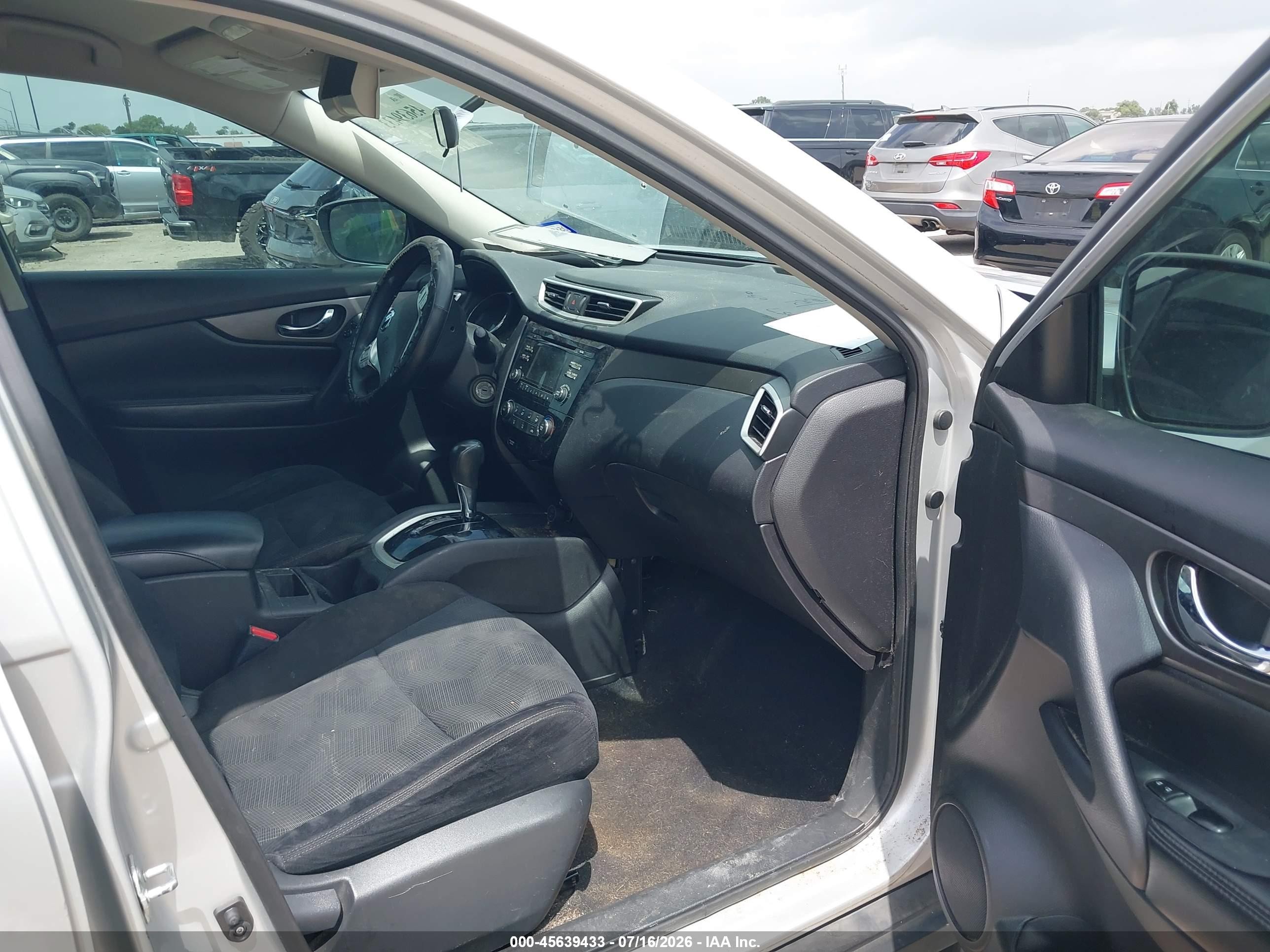 2015 Nissan Rogue S Gray vin: 5N1AT2MT6FC788152