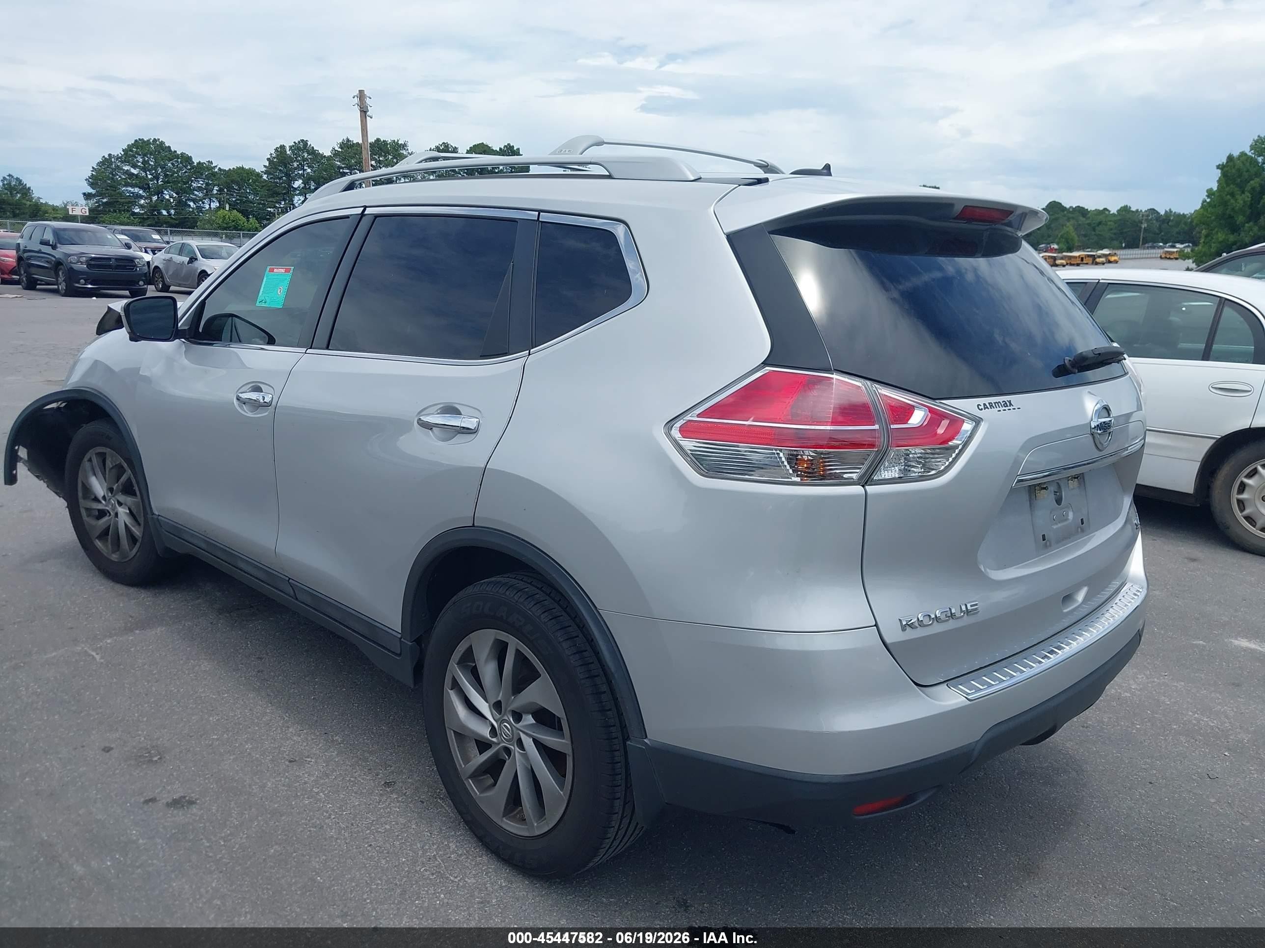 2015 Nissan Rogue Sl Серебряный vin: 5N1AT2MT6FC812093