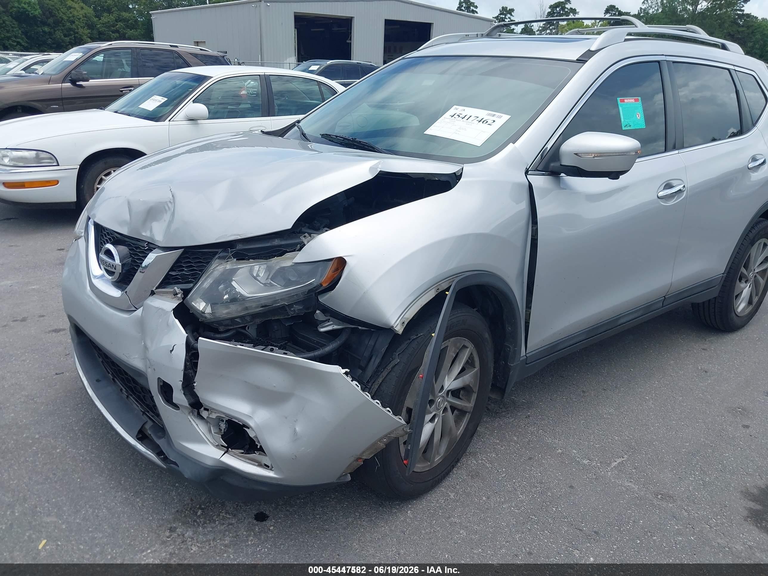 2015 Nissan Rogue Sl Серебряный vin: 5N1AT2MT6FC812093