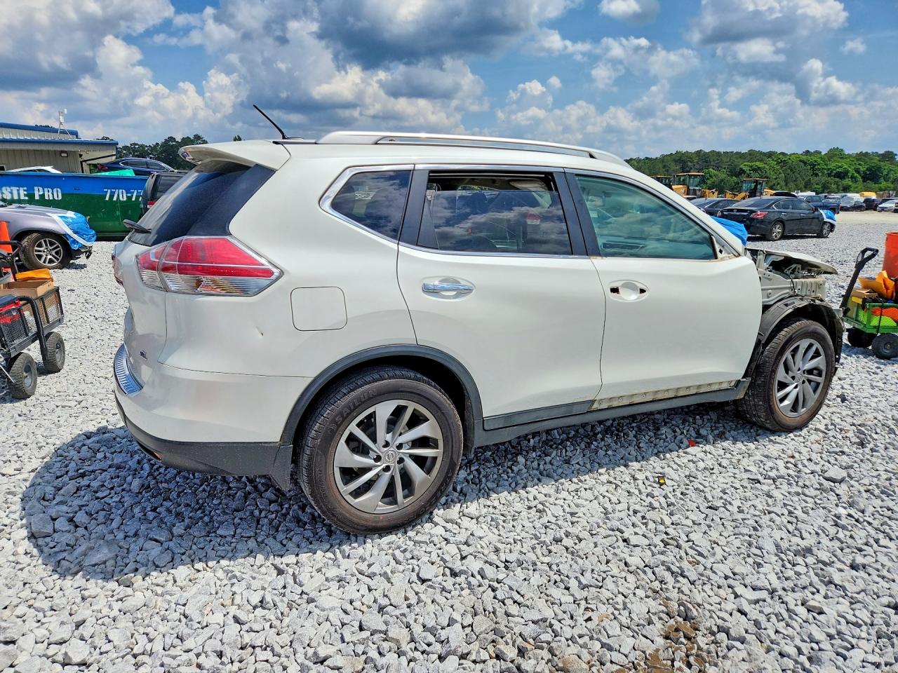 2015 Nissan Rogue Sl White vin: 5N1AT2MT6FC821070