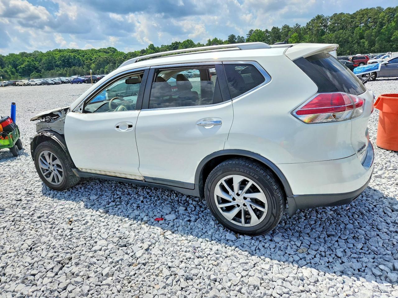 2015 Nissan Rogue Sl White vin: 5N1AT2MT6FC821070