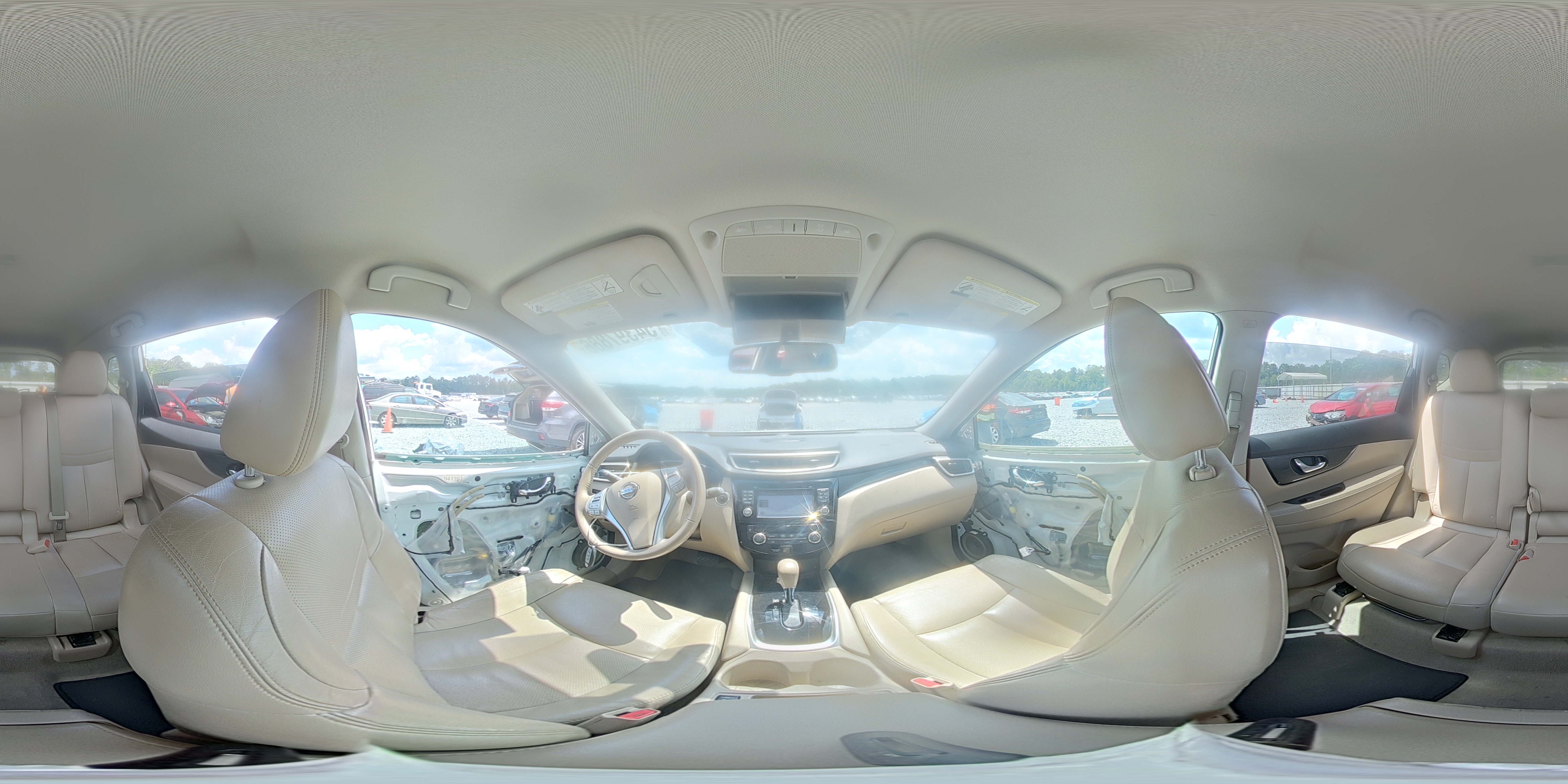 2015 Nissan Rogue Sl White vin: 5N1AT2MT6FC821070