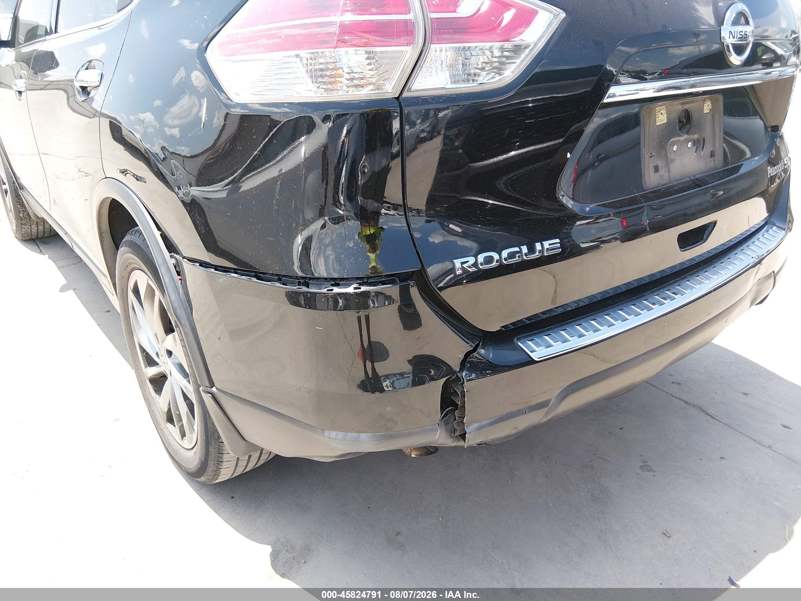 2015 Nissan Rogue Sl Черный vin: 5N1AT2MT6FC840945