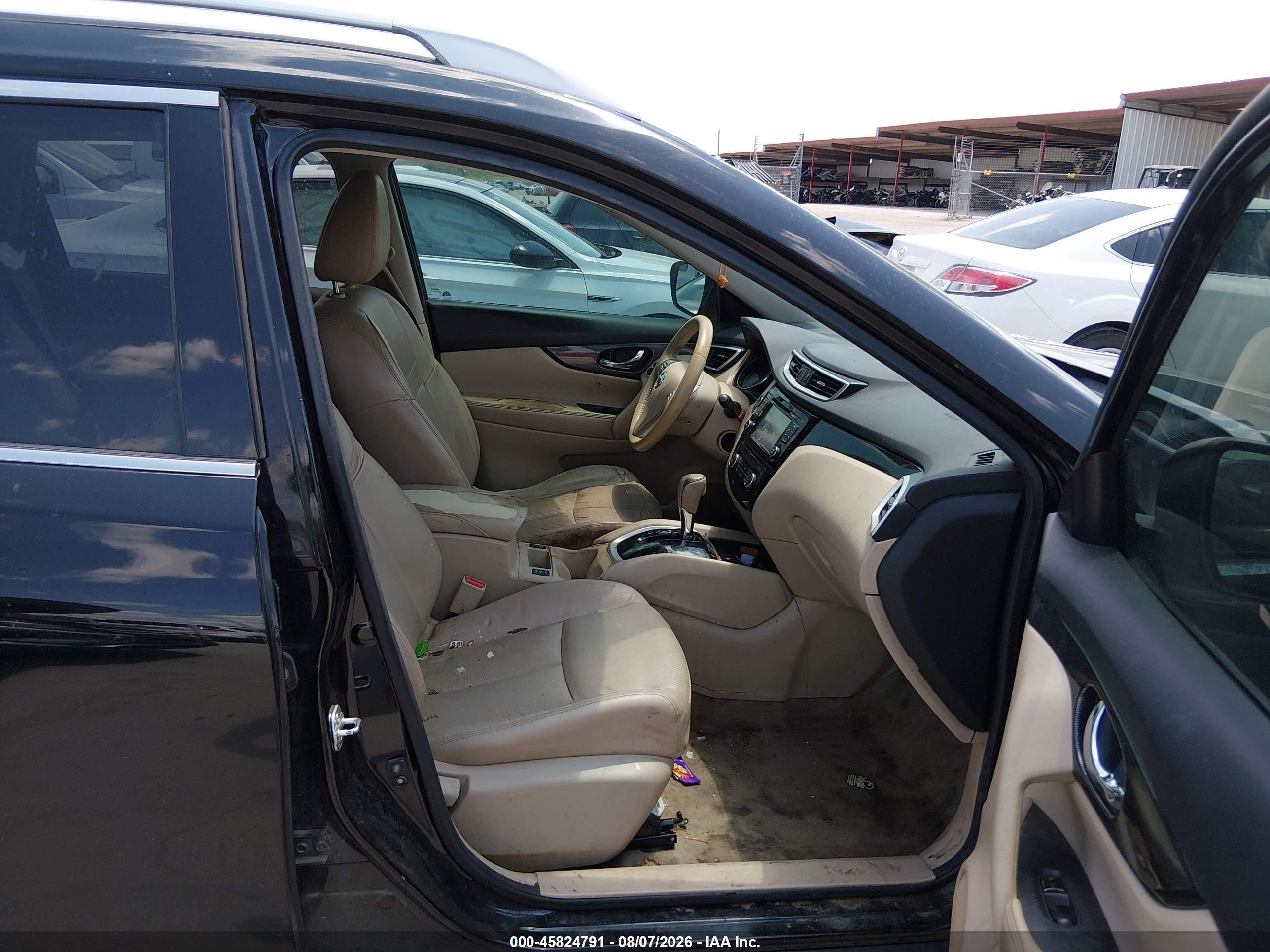 2015 Nissan Rogue Sl Черный vin: 5N1AT2MT6FC840945