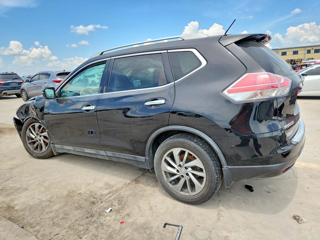 2015 Nissan Rogue Sl Black vin: 5N1AT2MT6FC841223