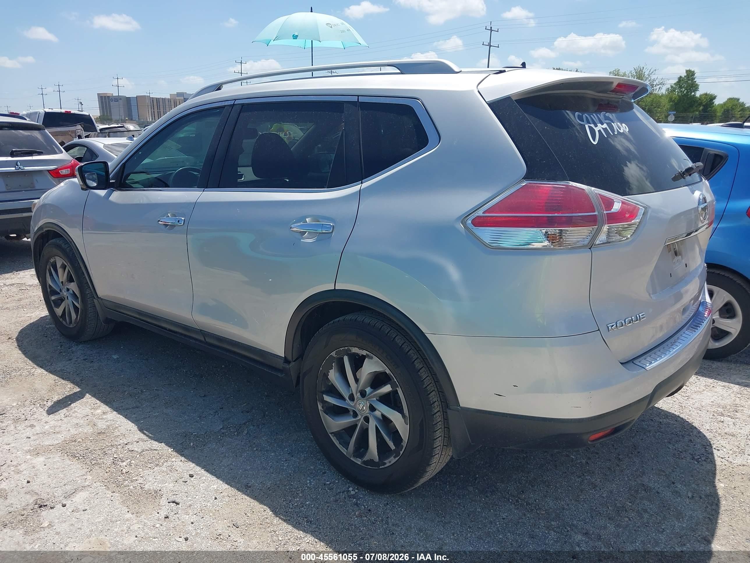 2015 Nissan Rogue Sl Silver vin: 5N1AT2MT6FC844526
