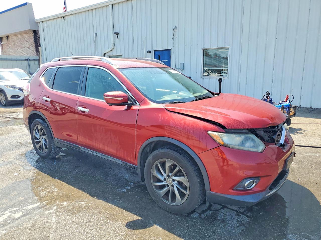 2015 Nissan Rogue Sl Red vin: 5N1AT2MT6FC852920