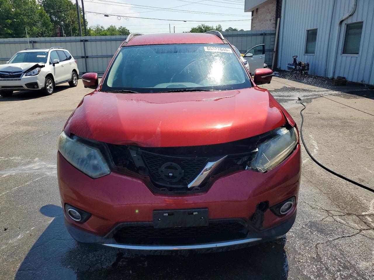 2015 Nissan Rogue Sl Red vin: 5N1AT2MT6FC852920