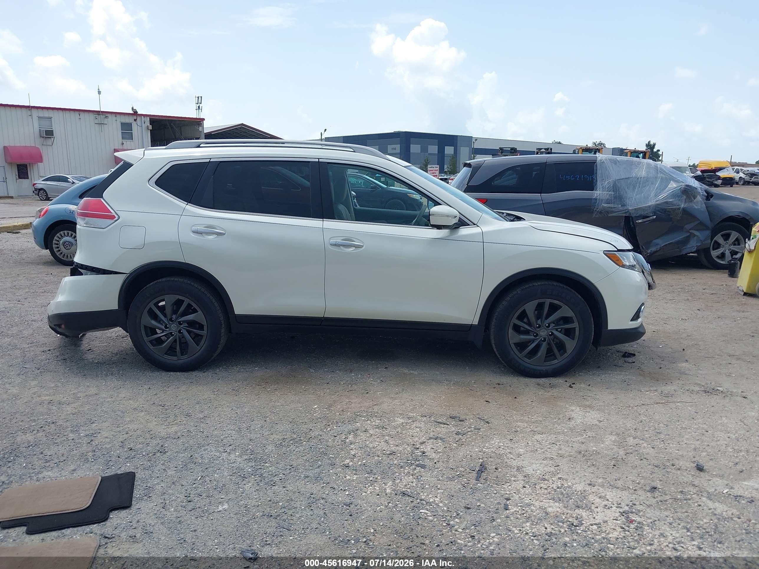 2015 Nissan Rogue Sl Белый vin: 5N1AT2MT6FC862427