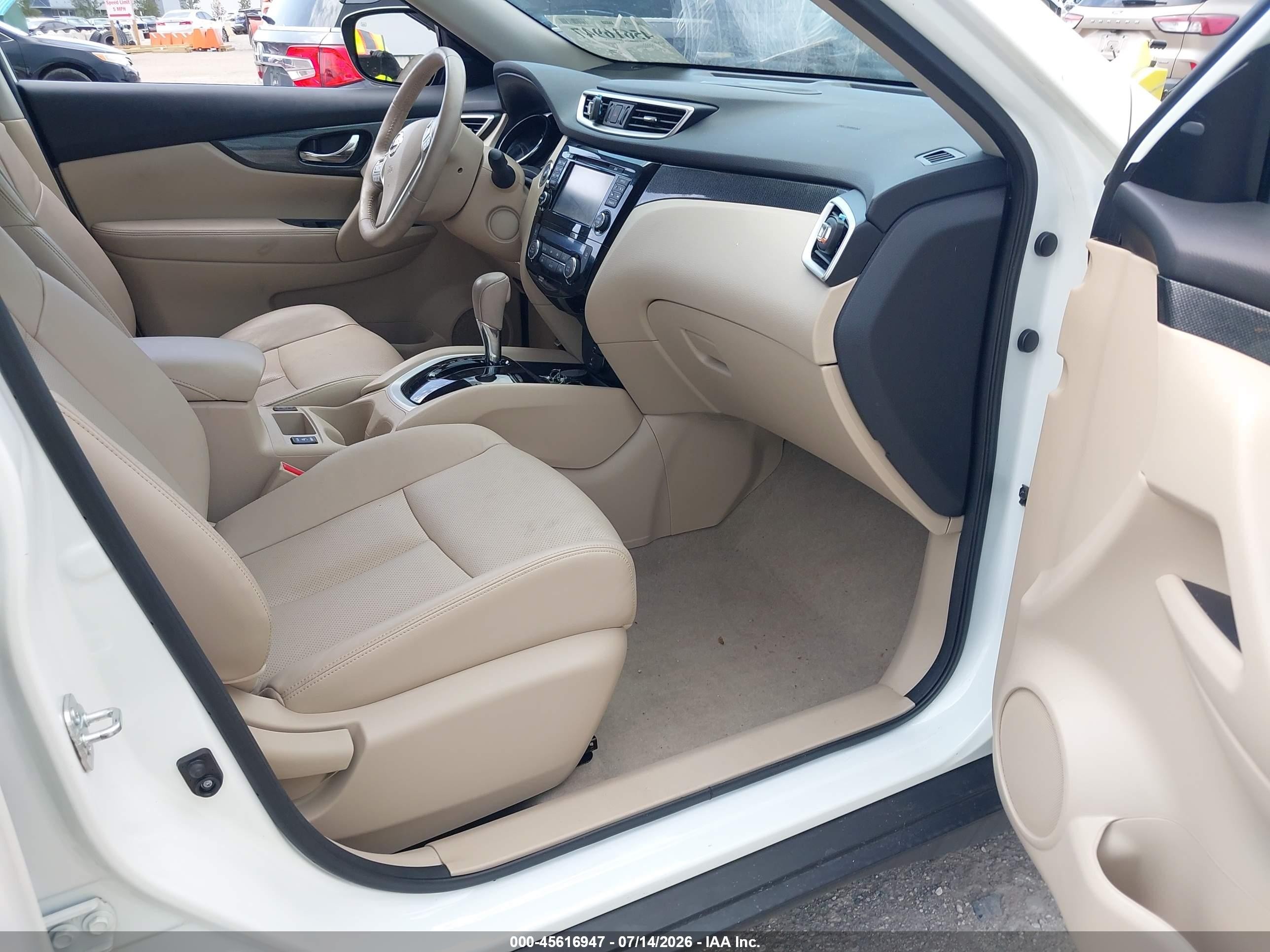 2015 Nissan Rogue Sl Белый vin: 5N1AT2MT6FC862427