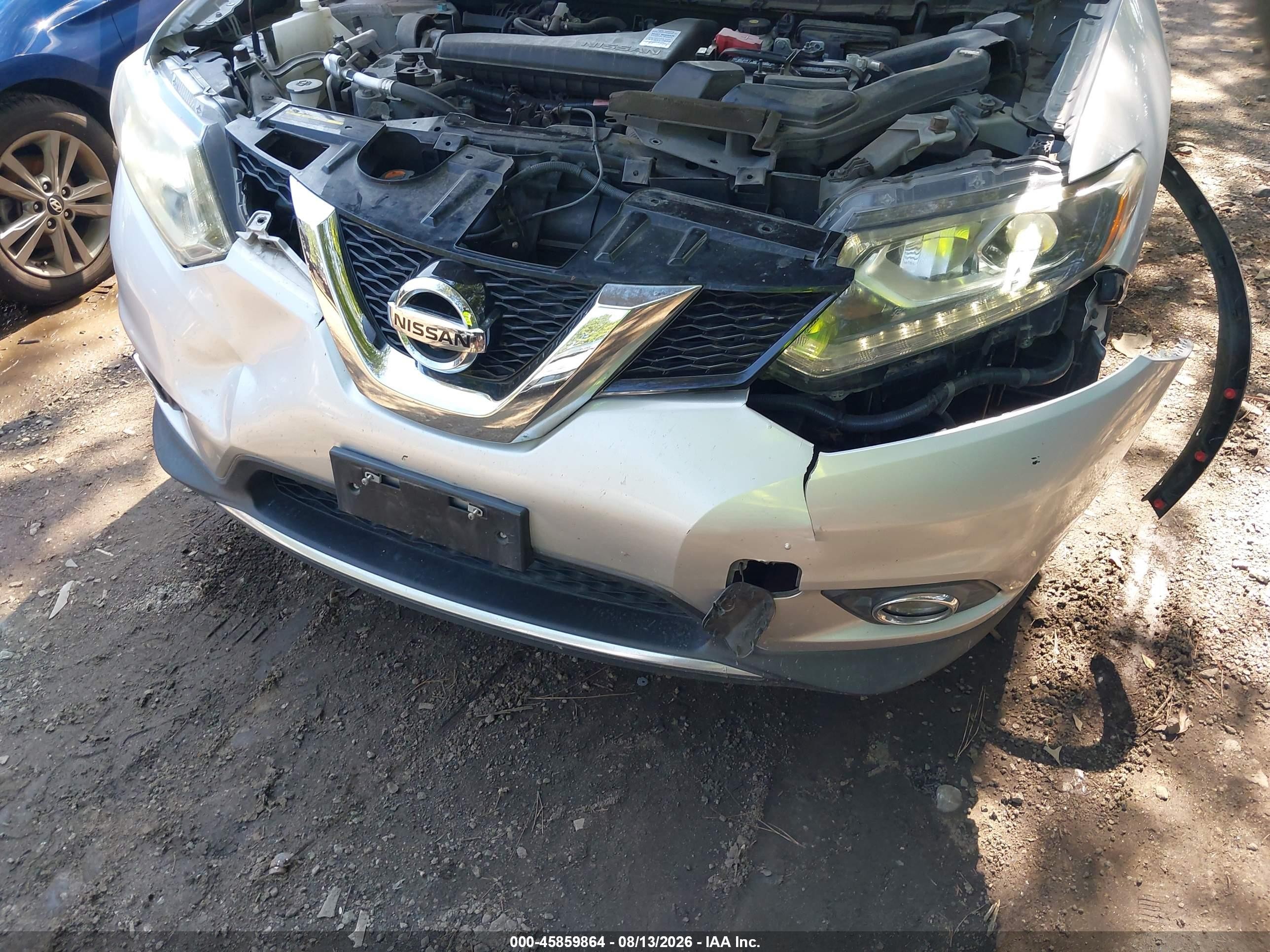 2015 Nissan Rogue Sl Silver vin: 5N1AT2MT6FC864050