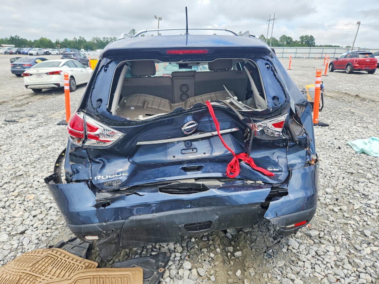 2015 Nissan Rogue Sl Blue vin: 5N1AT2MT6FC867028
