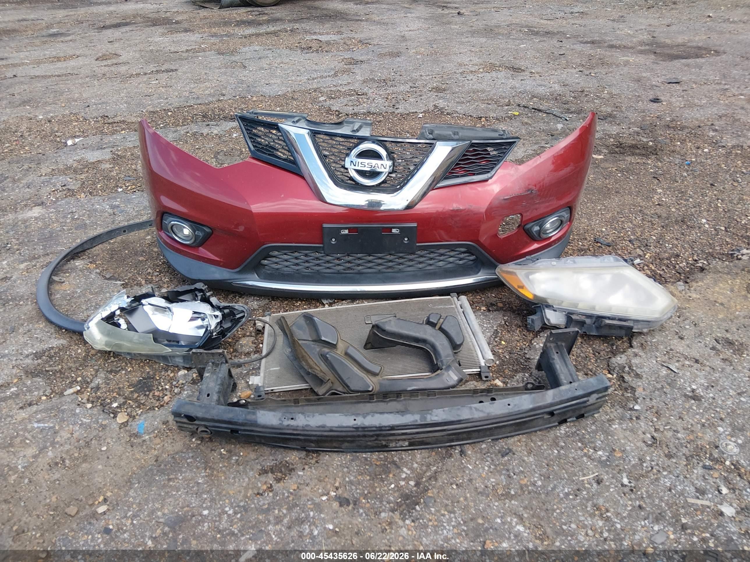 2015 Nissan Rogue Sl Red vin: 5N1AT2MT6FC869412