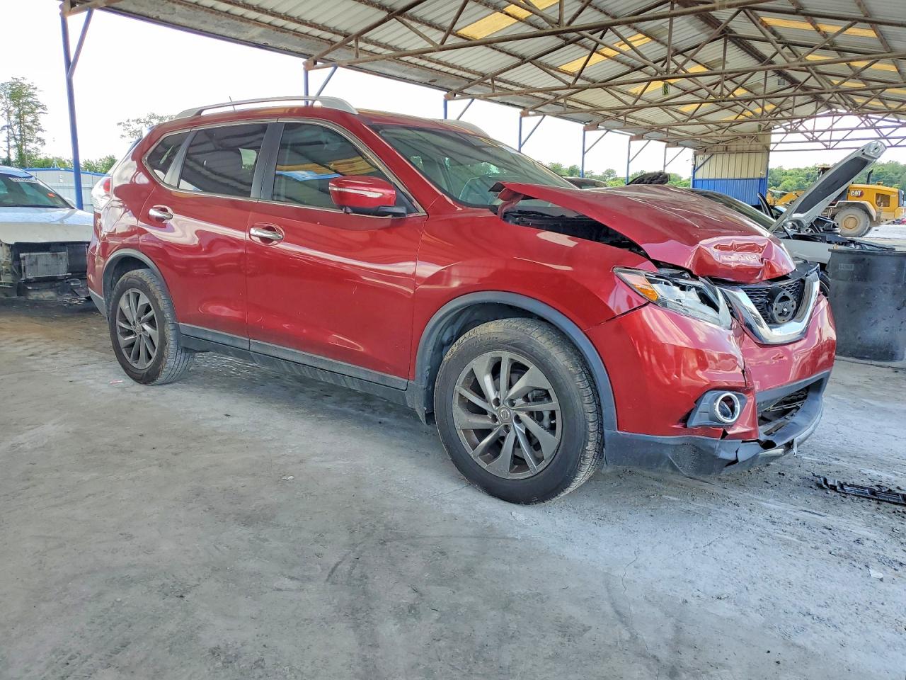 2015 Nissan Rogue Sl Red vin: 5N1AT2MT6FC873346