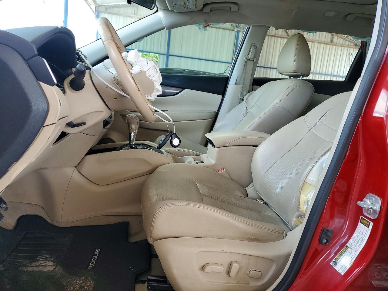 2015 Nissan Rogue Sl Red vin: 5N1AT2MT6FC873346