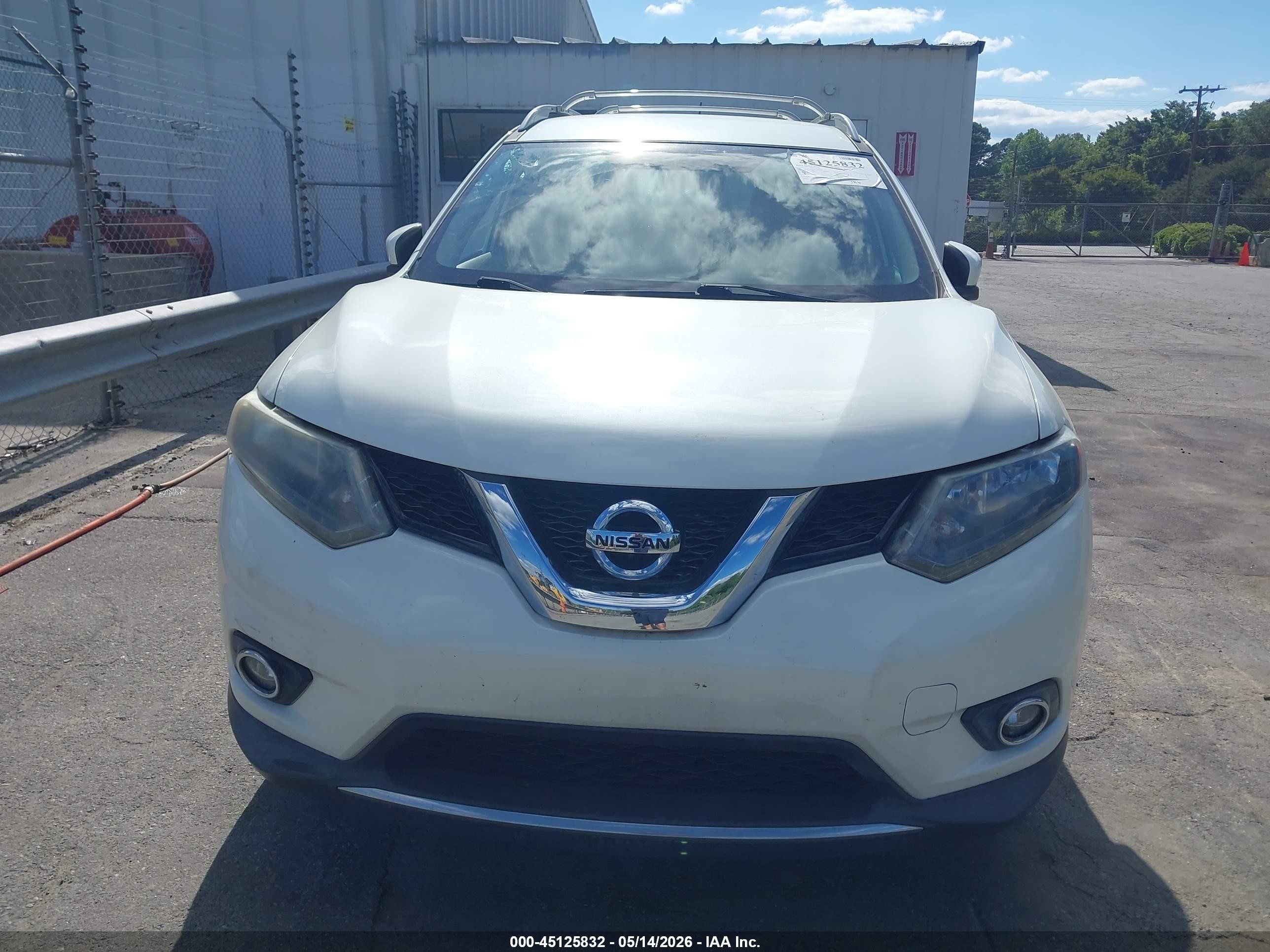 2015 Nissan Rogue Sl Белый vin: 5N1AT2MT6FC880376