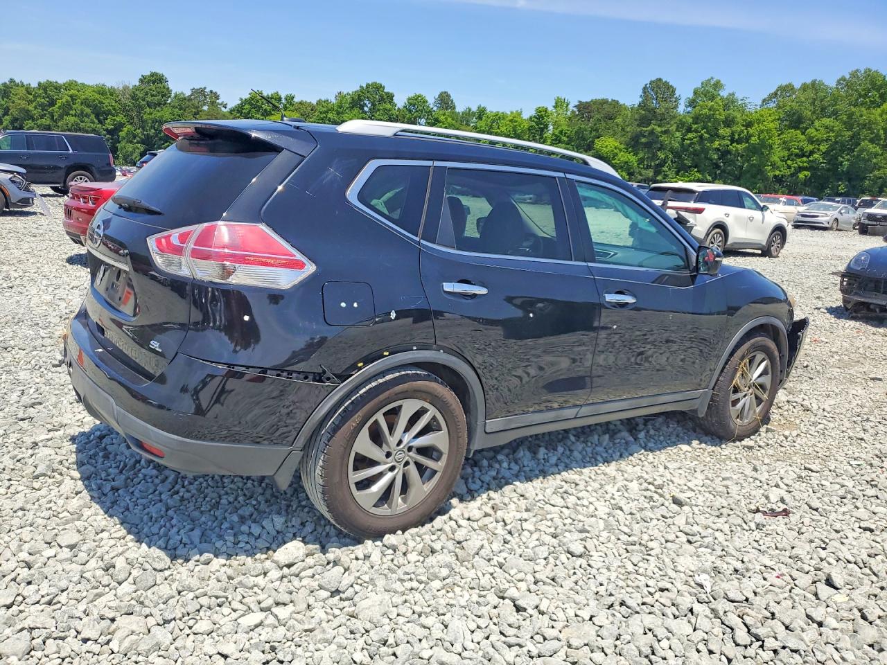 2015 Nissan Rogue Sl Черный vin: 5N1AT2MT6FC897209