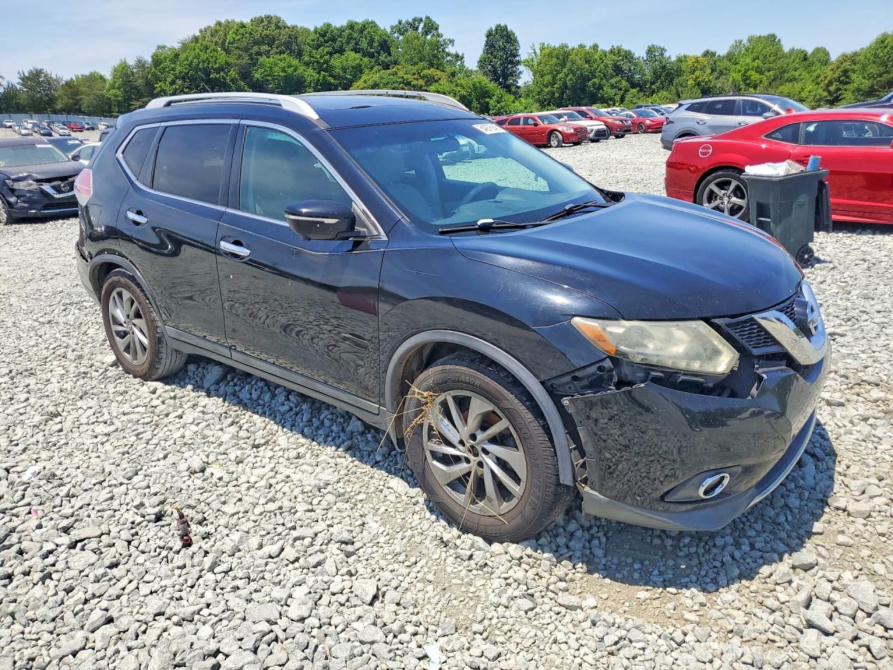 2015 Nissan Rogue Sl Черный vin: 5N1AT2MT6FC897209