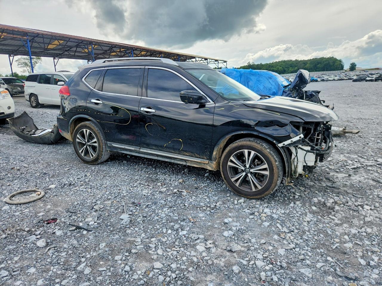 2017 Nissan Rogue Sl Черный vin: 5N1AT2MT6HC887766