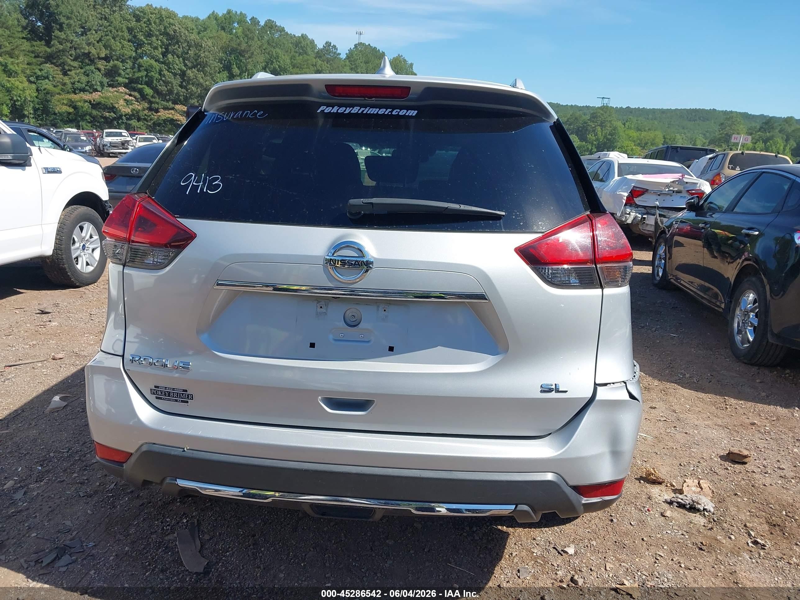 2018 Nissan Rogue Sl Silver vin: 5N1AT2MT6JC793490