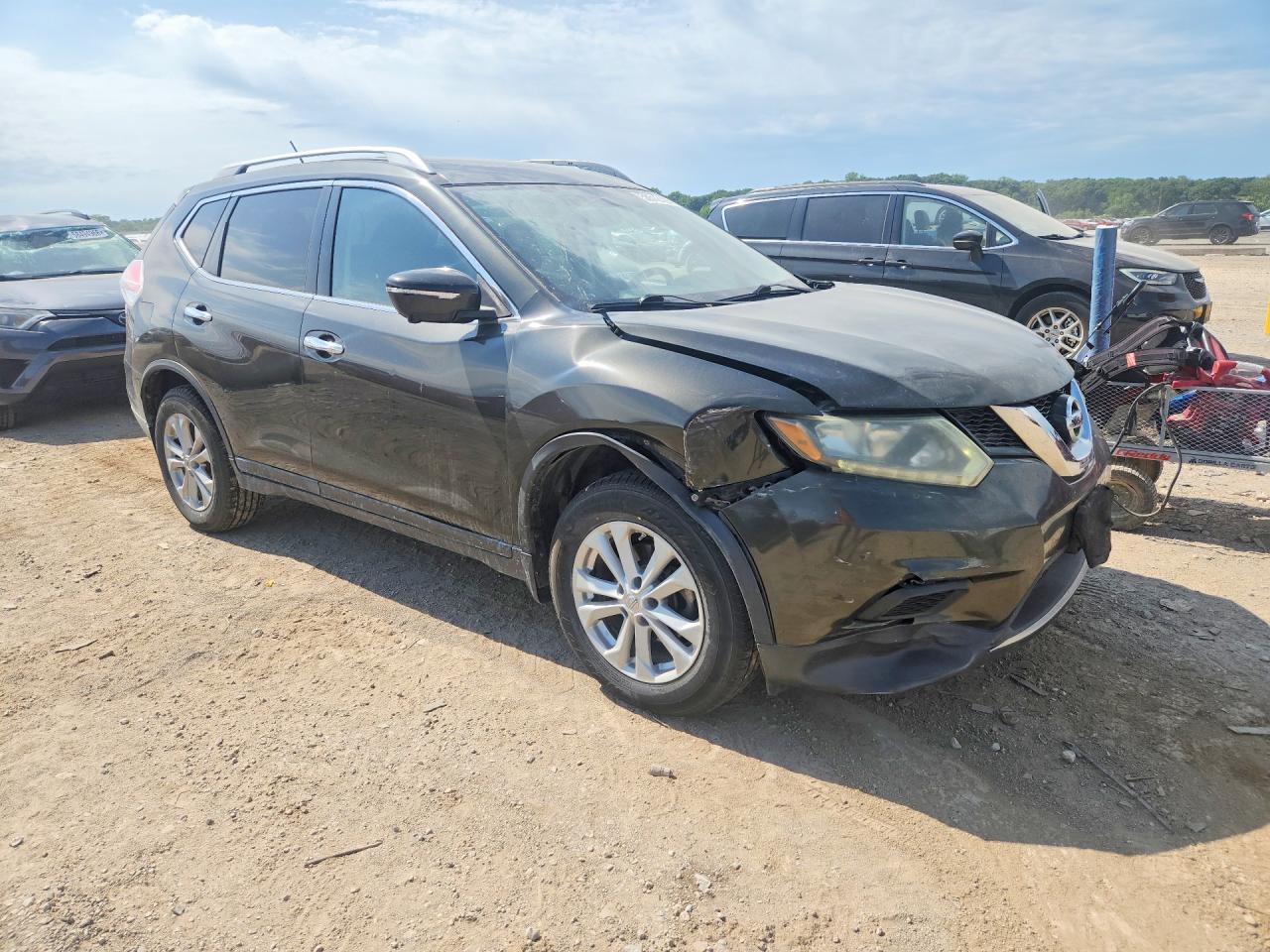 2014 Nissan Rogue Sv Серый vin: 5N1AT2MT7EC780463