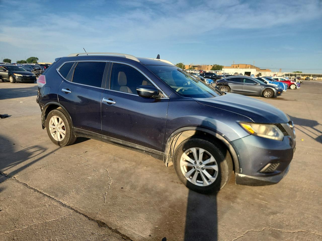 2014 Nissan Rogue Sv Blue vin: 5N1AT2MT7EC785842