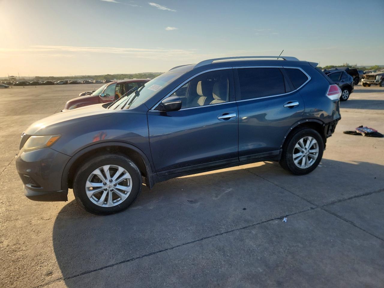 2014 Nissan Rogue Sv Blue vin: 5N1AT2MT7EC785842
