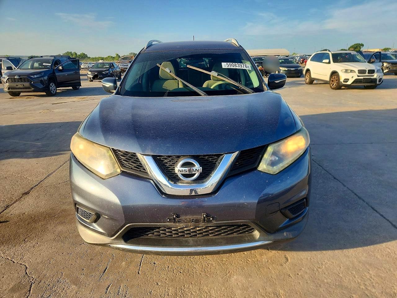 2014 Nissan Rogue Sv Blue vin: 5N1AT2MT7EC785842