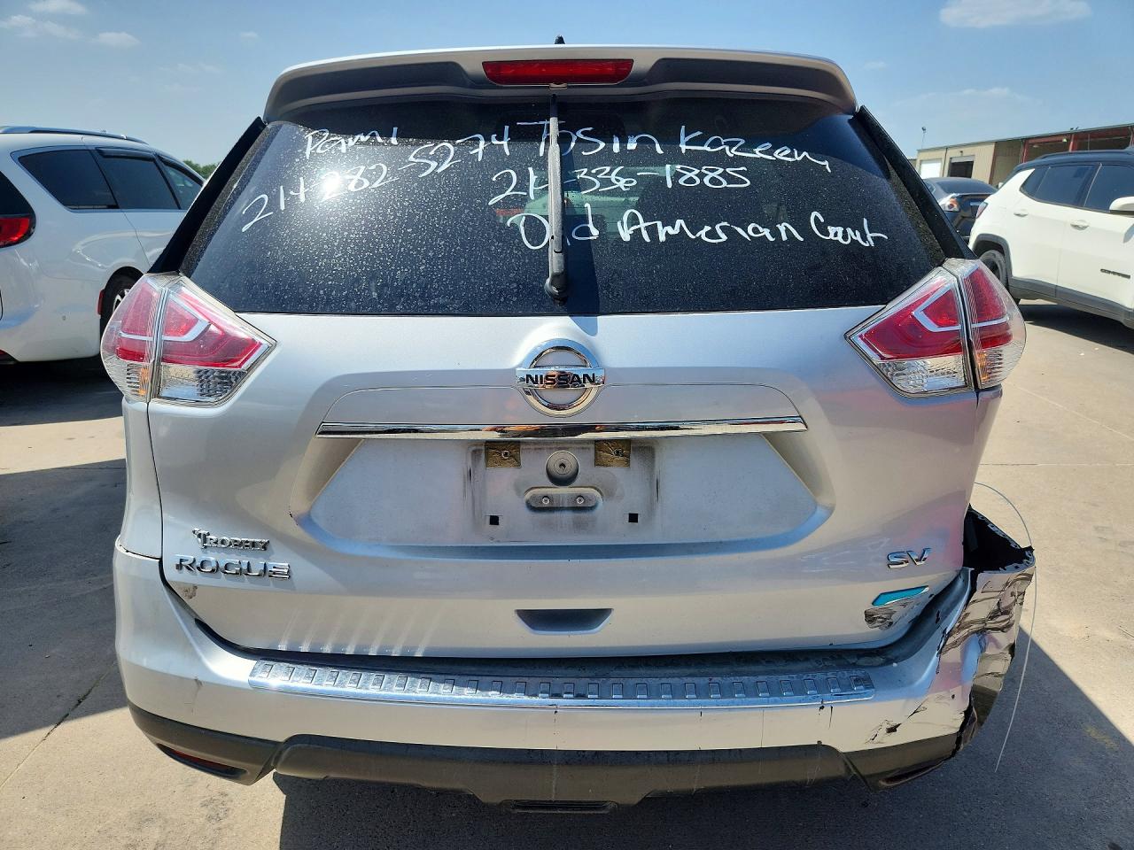2014 Nissan Rogue Sv Silver vin: 5N1AT2MT7EC812604