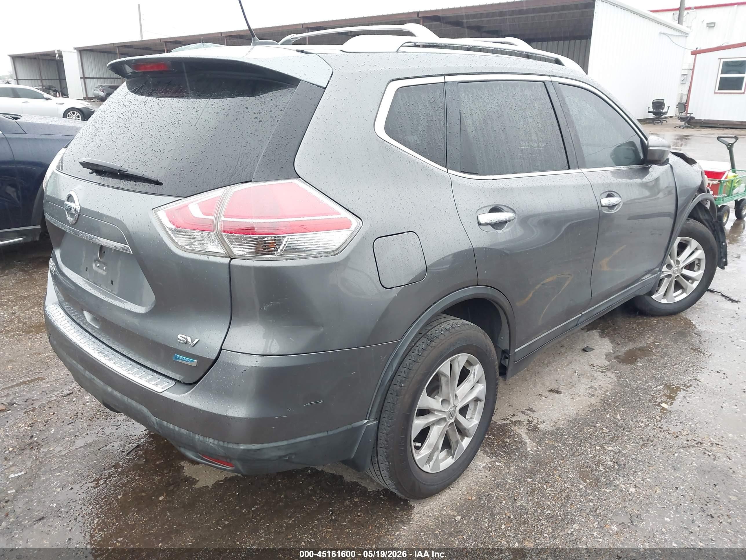 2014 Nissan Rogue Sv Gray vin: 5N1AT2MT7EC814787