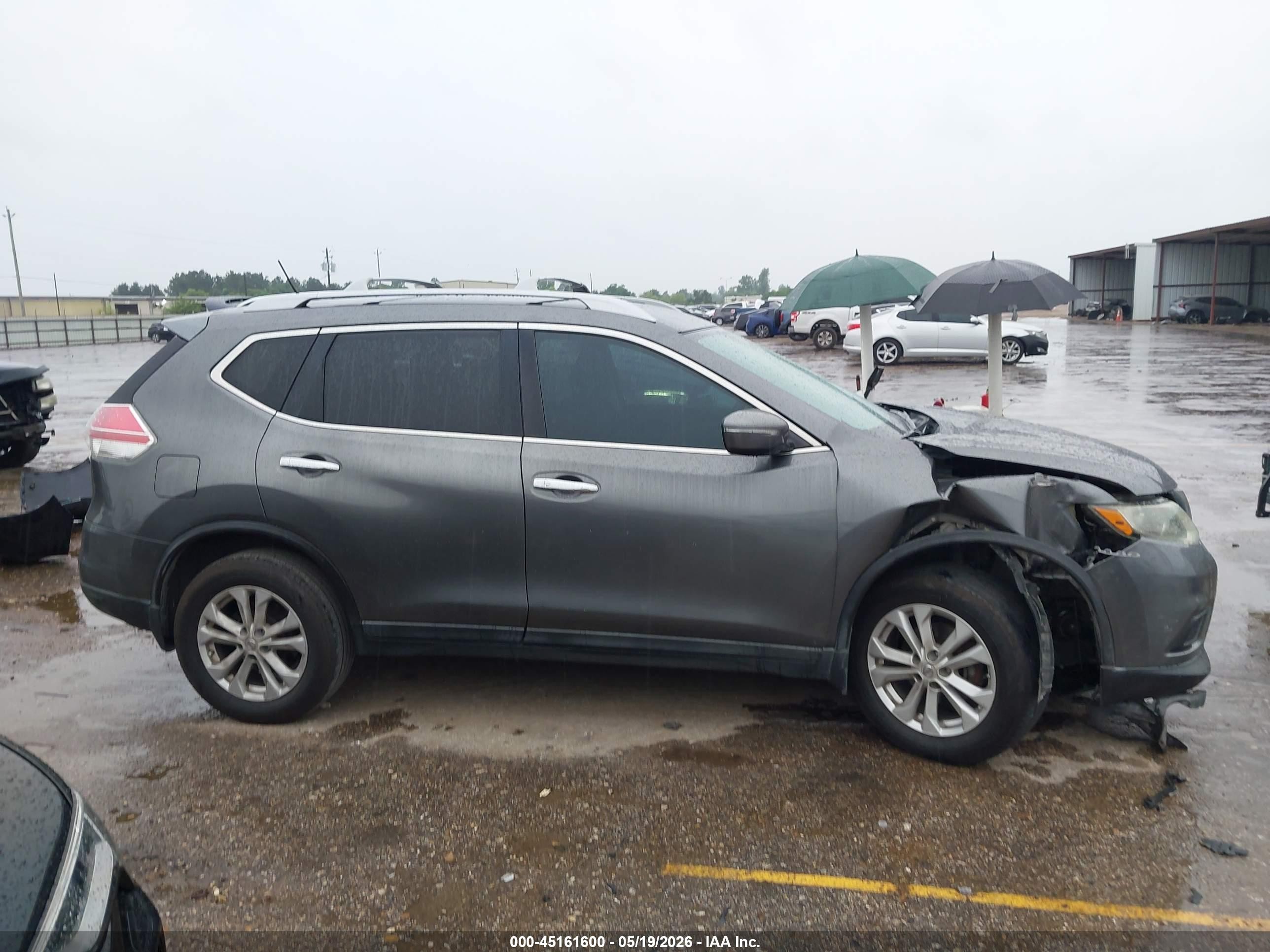 2014 Nissan Rogue Sv Gray vin: 5N1AT2MT7EC814787