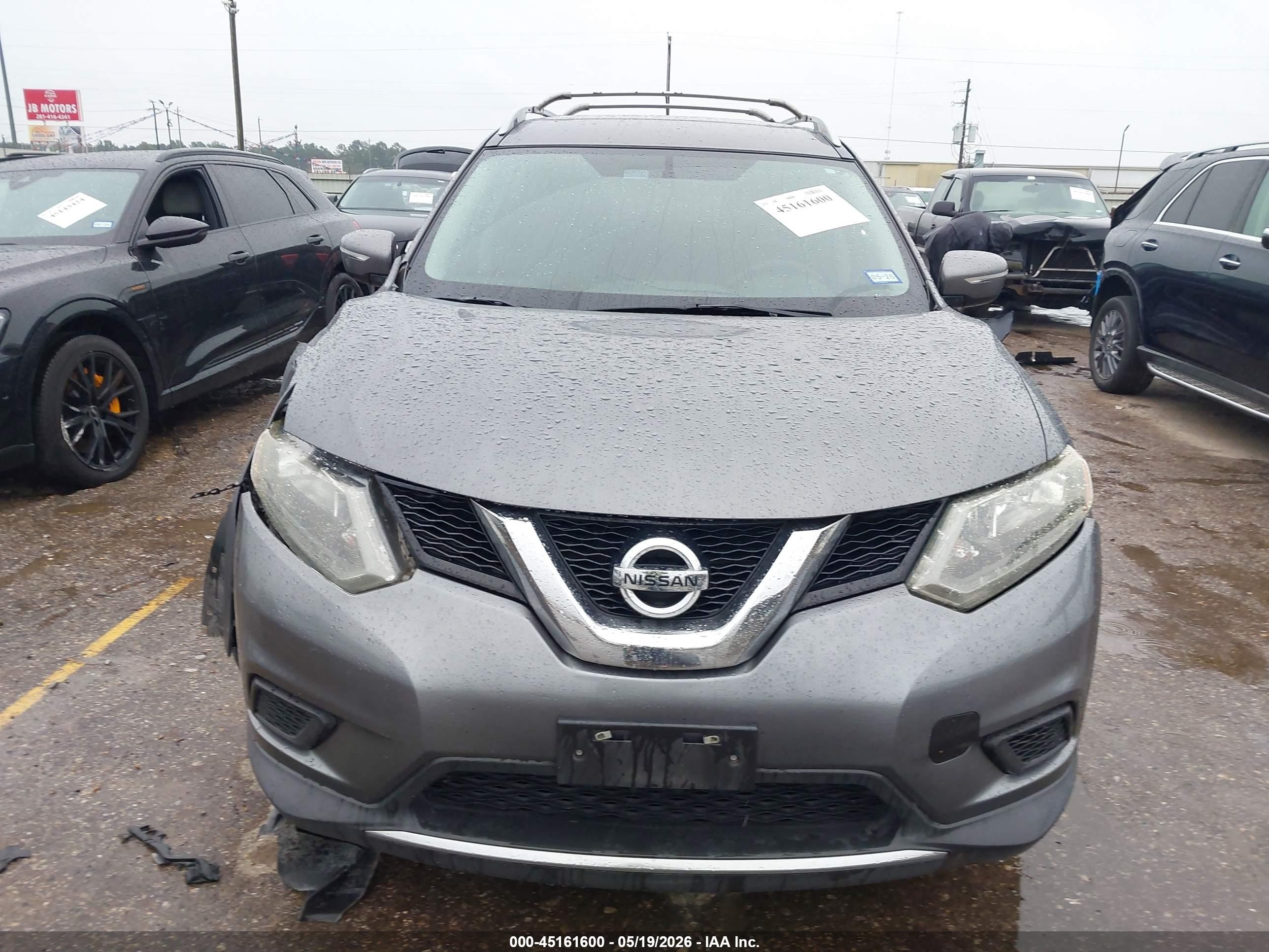 2014 Nissan Rogue Sv Gray vin: 5N1AT2MT7EC814787