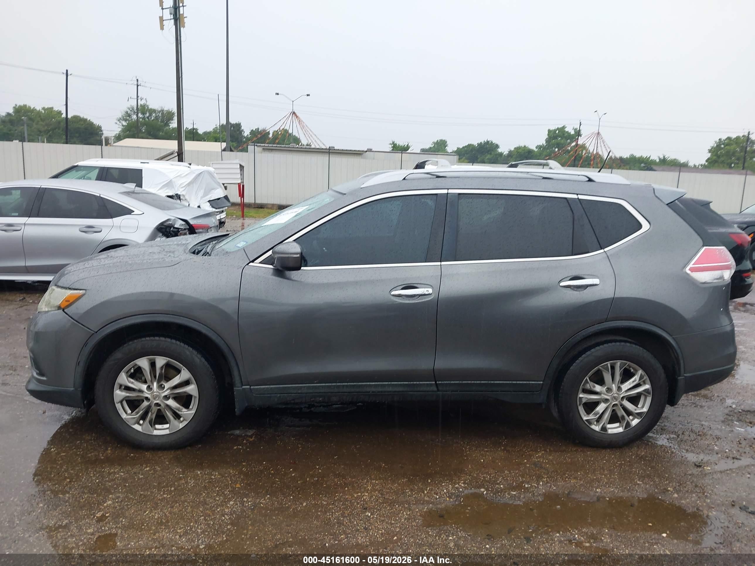 2014 Nissan Rogue Sv Gray vin: 5N1AT2MT7EC814787