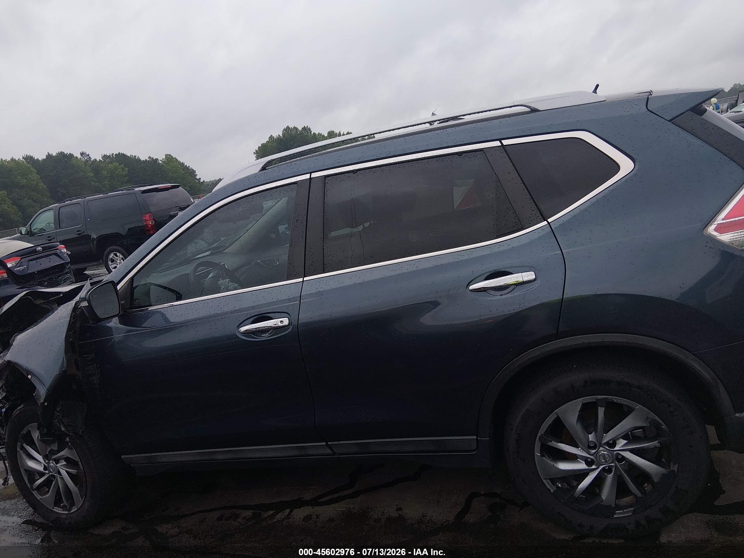 2014 Nissan Rogue Sl Blue vin: 5N1AT2MT7EC861009