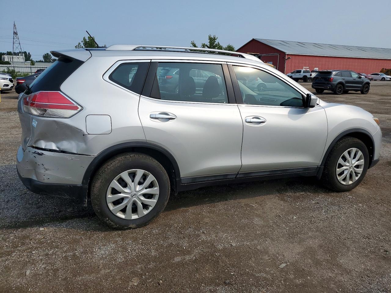 2014 Nissan Rogue S Silver vin: 5N1AT2MT7EC863925