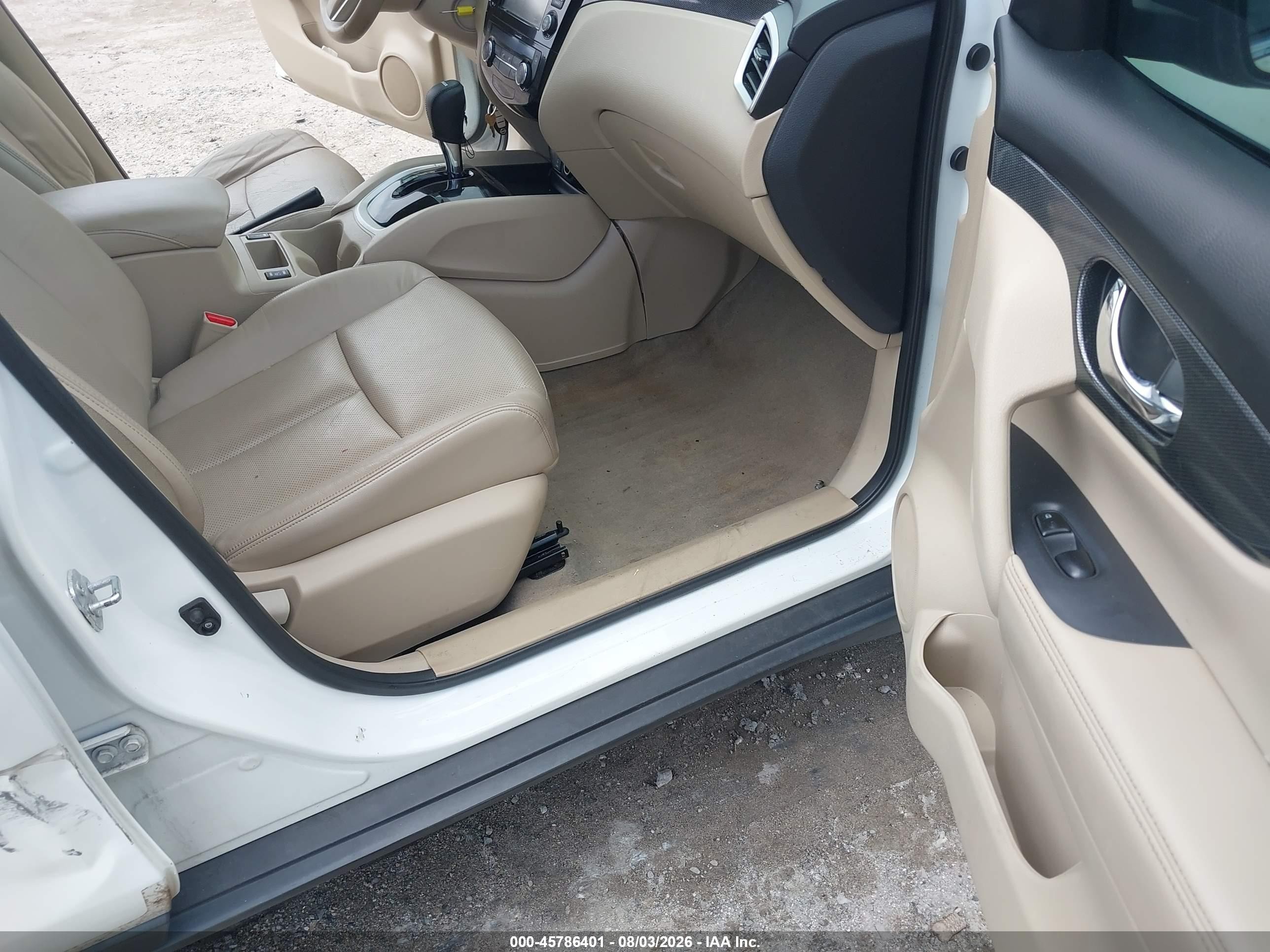 2014 Nissan Rogue Sl White vin: 5N1AT2MT7EC866355
