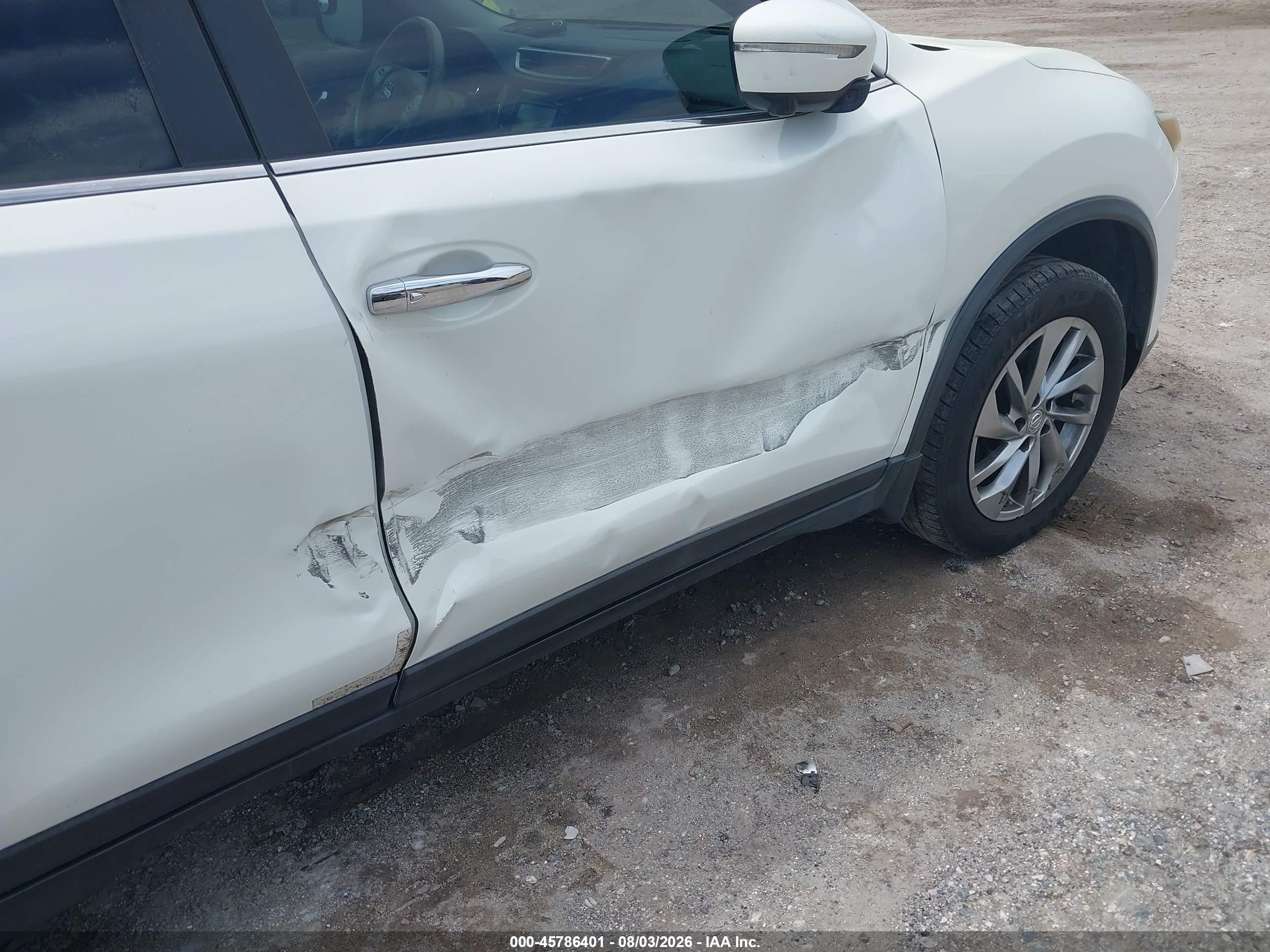2014 Nissan Rogue Sl White vin: 5N1AT2MT7EC866355
