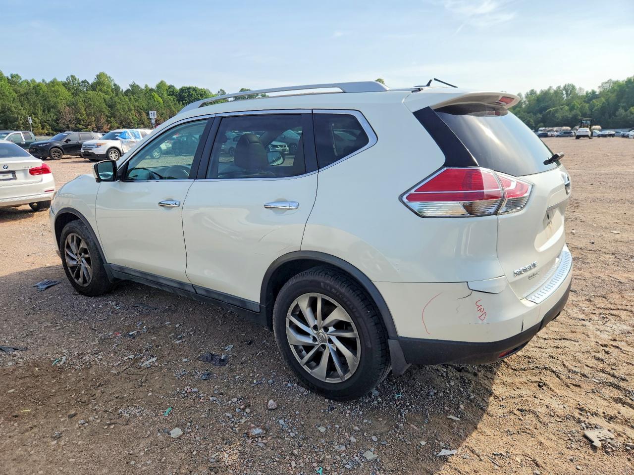 2015 Nissan Rogue Sl White vin: 5N1AT2MT7FC754933