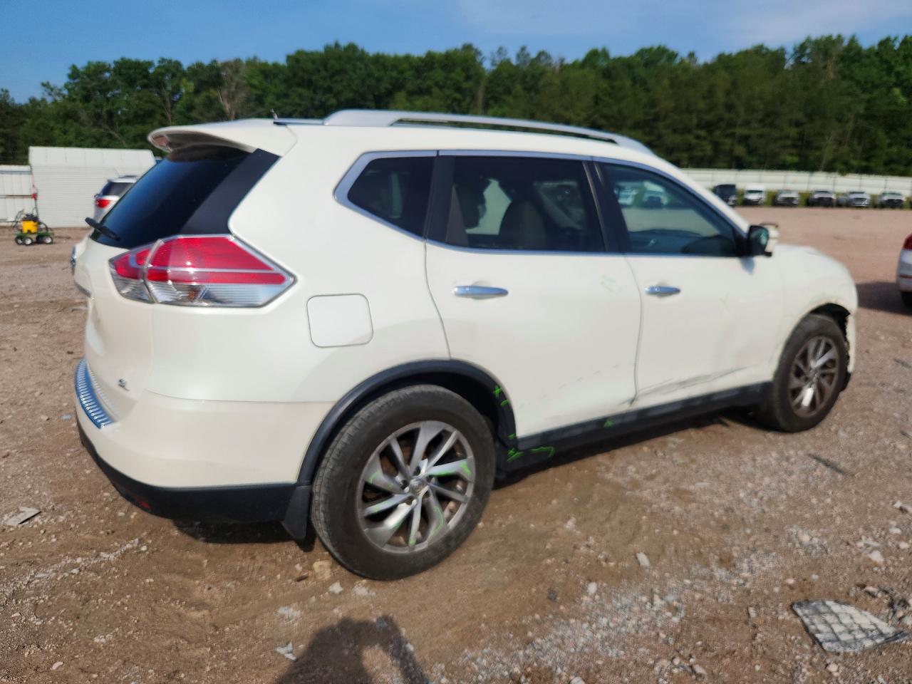 2015 Nissan Rogue Sl White vin: 5N1AT2MT7FC754933