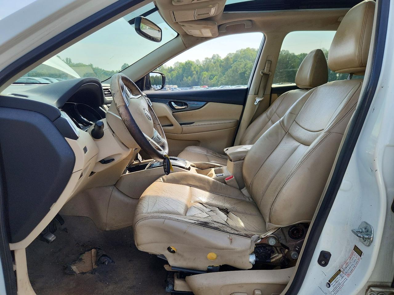 2015 Nissan Rogue Sl White vin: 5N1AT2MT7FC754933