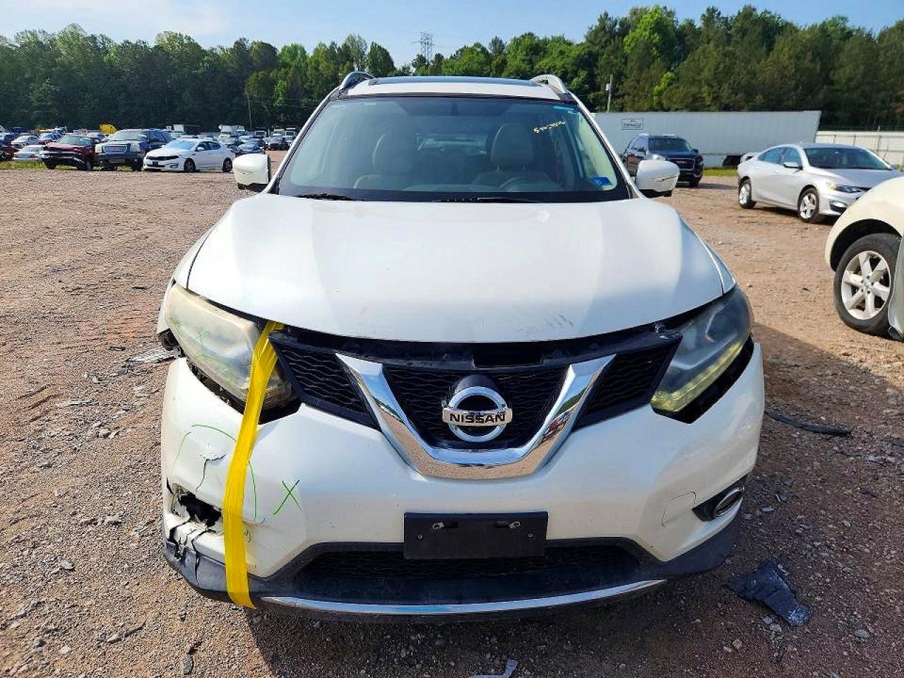 2015 Nissan Rogue Sl White vin: 5N1AT2MT7FC754933