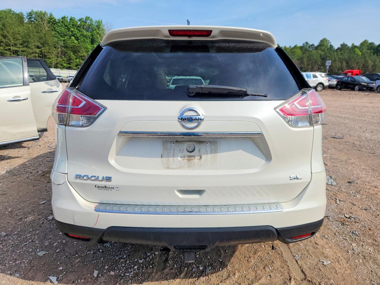 2015 Nissan Rogue Sl White vin: 5N1AT2MT7FC754933