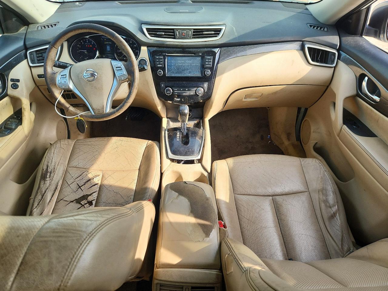 2015 Nissan Rogue Sl White vin: 5N1AT2MT7FC754933